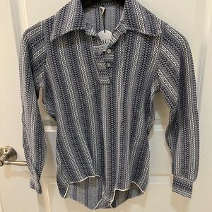 Navy and White Vintage Bodysuit